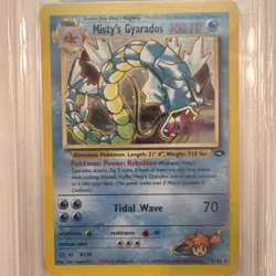 2000 Pokemon Gym Challenge Misty's Gyarados Holo Rare Card 13/132 Graded PSA 9 - Image 2