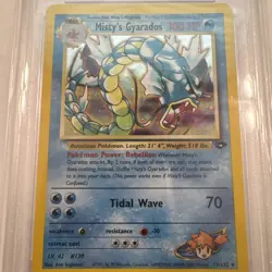 2000 Pokemon Gym Challenge Misty's Gyarados Holo Rare Card 13/132 Graded PSA 9 - Image 3