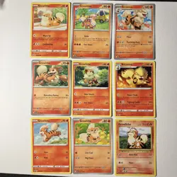 Growlithe & Arcanine Pokemon Card Lot x9 Mixed Era Excellent Condition - Image 1