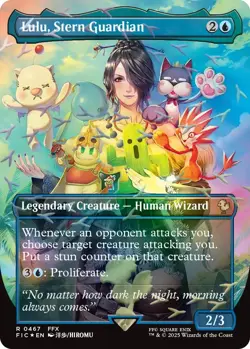 Lulu, Stern Guardian (Borderless) (Chocobo Track Foil) - 467 - Commander: FIN... - Image 1