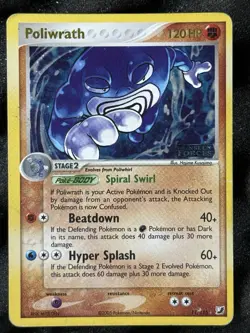 Pokemon Poliwrath Reverse Holo 11/115 EX Unseen Forces PLAYED - Image 1