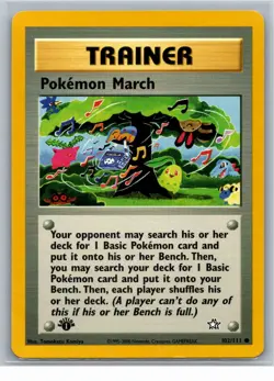 Pokemon March Common Neo Genesis 102/111 1st Edition - Image 1