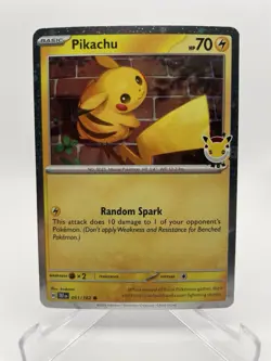 Pikachu 051/162 Pokemon Day 2026 Stamped Cosmos Holo Promo Pokemon NM ! - Image 1