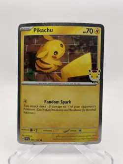 Pikachu 051/162 Pokemon Day 2026 Stamped Cosmos Holo Promo Pokemon NM !! - Image 1