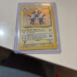 Pokemon TCG Magneton Base Set 9/102 Holo 1999-2000 Wizards Base Set Copyright... - Image 2