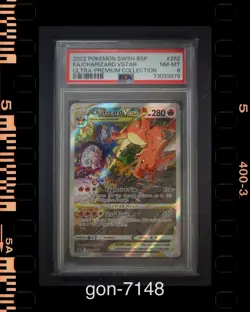 2022 POKEMON SWSH ULTRA-PREMIUM COLLECTION FA/CHARIZARD VSTAR #262 PSA 8 NM-MT - Image 1