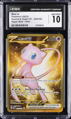 2023 POKEMON SCARLET & VIOLET 151 HYPER RARE- HOLO MEW EX CGC 10 GEM MINT - Image 1