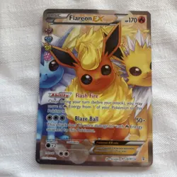 Pokemon Radiant Collection Flareon EX Full Art Holo RC28/RC32 LP - Image 1