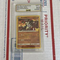 Pokemon Celebrations Classic Collection Groudon 017/025 AGS Mint+ 9.5 Holo 2021 - Image 1