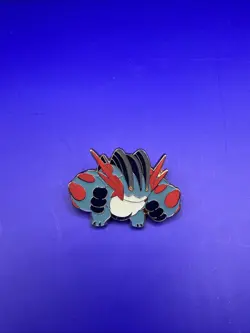 Pokemon Enamel Pin Mega Swampert Blister Pack Pin - Image 1