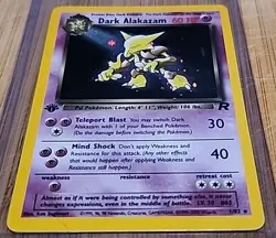 1995 Pokemon Dark Alakazam Holo - First Edition - Rare - 1/82 - Image 1