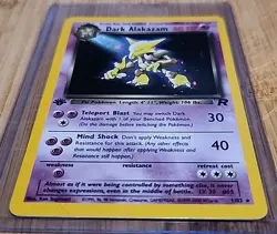 1995 Pokemon Dark Alakazam Holo - First Edition - Rare - 1/82 - Image 2