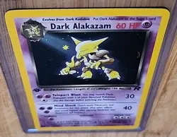 1995 Pokemon Dark Alakazam Holo - First Edition - Rare - 1/82 - Image 3