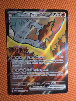 Team Rocket’s Moltres EX 208/182 STAMPED Ultra Rare Pokemon TCG Sv Destined - Image 1