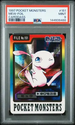 PSA 9 *2026 CERT* MEW FOIL PRISM 1997 POCKET MONSTERS CARDDASS #151 - Image 1