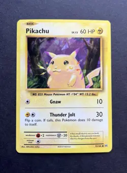 Pokemon TCG Pikachu 35/108 Cracked Ice Holo Deck Exclusive XY Evolutions - LP- - Image 1
