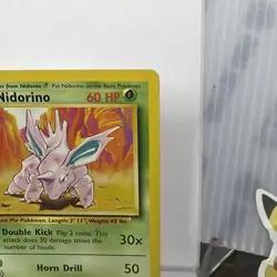 Nidorino 1999 Pokemon TCG #37/102 Base Set Regular WoTC Uncommon NM - Image 3