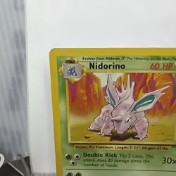 Nidorino 1999 Pokemon TCG #37/102 Base Set Regular WoTC Uncommon NM - Image 4