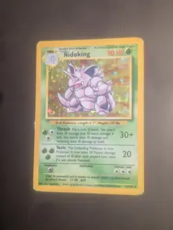 Nidoking 1999 Pokemon Game Base Set Unlimited Holo #11/102 * Heavy Play - Image 1