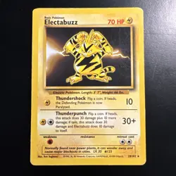 Electabuzz Base Set 20/102 Unlimited Rare VINTAGE - Pokemon TCG (Heavy Played) - Image 1