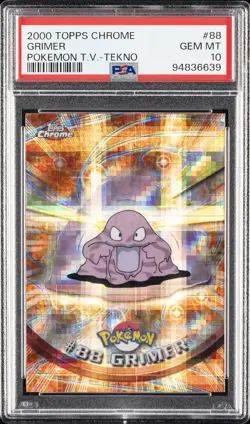 2000 TOPPS CHROME POKEMON T.V. TEKNO #88 GRIMER PSA 10 - Image 1