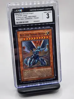 Blue-Eyes Shining Dragon - YuGiOh Pyramid of Light MOV-EN001 Limited Ed. (CGC 3) - Image 1