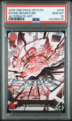 2025 ONE PIECE OP10 ROYAL BLOOD - DIVINE DEPARTURE OP10-019 ALT ART - PSA 10 - Image 1