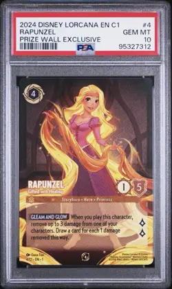2024 Disney Lorcana Rapunzel Gifted With Healing Prize Wall Exclusive PSA 10 - Image 1