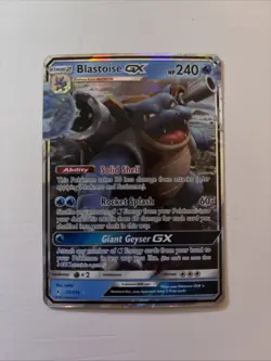 Pokemon TCG Blastoise GX Holo Ultra Rare Card Unbroken Bonds 35/214 - Image 1