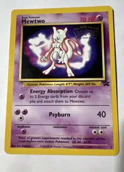 3 Card Lot Of Mewtwo And Mew Pokemon 2 Promos And 1 2nd Edition Card - Image 2
