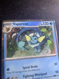 Vaporeon SVP 168 Pokemon Cosmos Holo Prismatic Evolutions Black Star Promo Card - Image 2