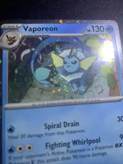 Vaporeon SVP 168 Pokemon Cosmos Holo Prismatic Evolutions Black Star Promo Card - Image 3