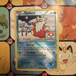 Pokemon Card Delibird - 38/149 - 4th Place Crosshatch Holo Pokemon League NM - Image 1