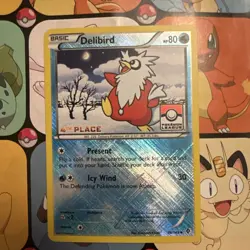 Pokemon Card Delibird - 38/149 - 4th Place Crosshatch Holo Pokemon League NM - Image 2