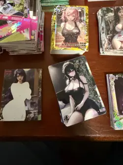 400+ Waifu Anime Card Lot and 2 Big and 4 Small Waifu Binders - 50 Metal Cards - Image 2