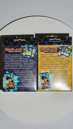 New 2003 Beyblade Trading Card Game Collision Starter Deck #1 + #2 Cards SET - Image 2