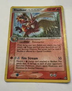 2007 Blaziken 5/108 Pokemon TCG EX Power Keepers Holo Card Stage 2 - Image 2