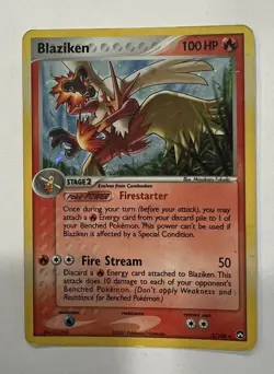 2007 Blaziken 5/108 Pokemon TCG EX Power Keepers Holo Card Stage 2 - Image 3