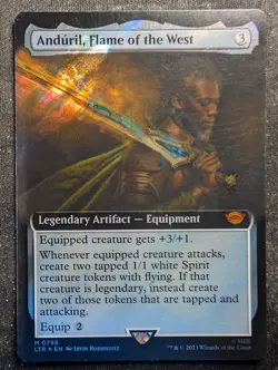 Anduril, Flame of the West - Surge Foil Extended - LOTR Tales of Middle Earth - Image 1