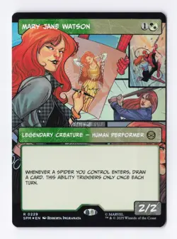 Mary Jane Watson (Borderless) (Foil) 0229 (R) MTG Marvel's Spider-Man (SPM) - Image 1