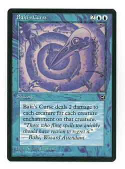 Magic the Gathering Homelands Baki's Curse MTG Blue NM RARE - Image 1