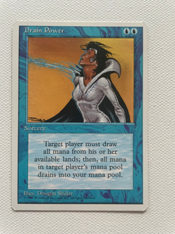 Magic the Gathering MTG - Drain Power - 4th Edition - Rare - Image 1