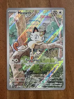 Pokemon TCG Meowth 106/094 Phantasmal Flames Illustration Rare NM Card - Image 1