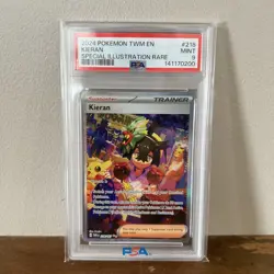 Kieran Special Illustration Rare Pokemon Twilight Masquerade 218 PSA 9 - Image 1