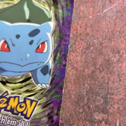 1991 Pokemon Topps TV Animation Black Logo E1 Bulbasaur - Image 5