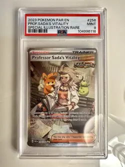 2023 POKEMON PAR EN-PARADOX RIFT #256 PROFESSOR SADA'S VITALITY PSA MINT 9 - Image 1