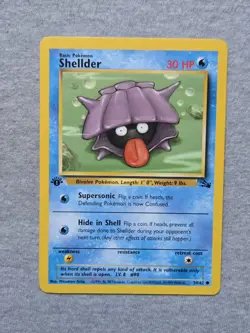 Pokemon TCG Shellder 54/62 Fossil 1st Edition Common WOTC - Image 1