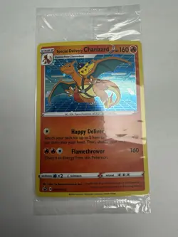 Sealed Special Delivery Charizard SWSH075 Holo with SWIRL Pokemon Center Promo - Image 1