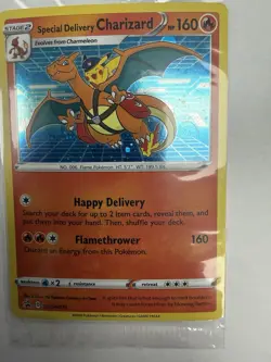 Sealed Special Delivery Charizard SWSH075 Holo with SWIRL Pokemon Center Promo - Image 2