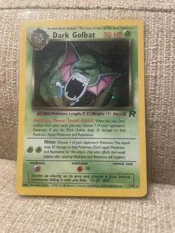 Dark Golbat 7/82 Team Rocket Holo LP Pokemon TCG - Image 1